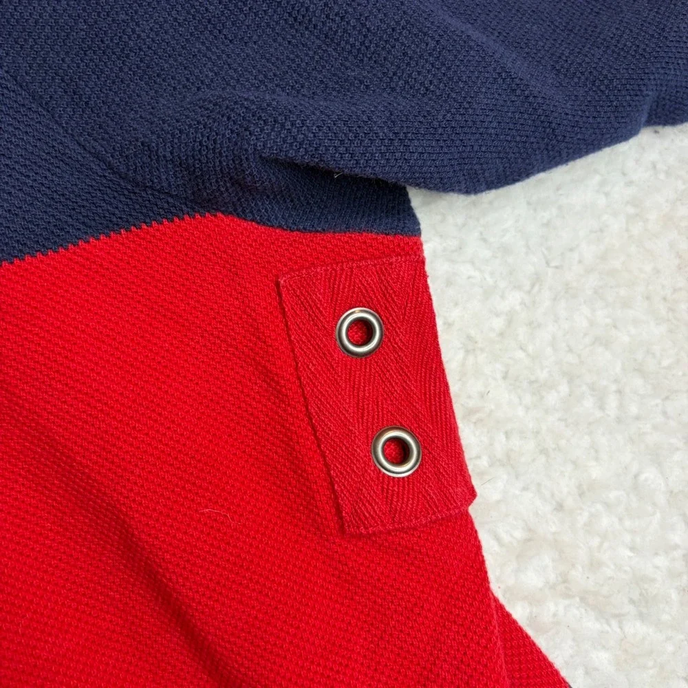 Polo Ralph Lauren rugby Polo Shirt 3XLT Tall Navy Red Yellow Colorblock vented
